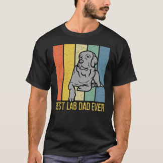 T-shirt Mens Best Lab Dad Ever Charcoal Labrador Retriever