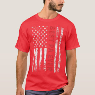 T-shirt Mens Best Pa Ever American US Drapeau Grand-Père