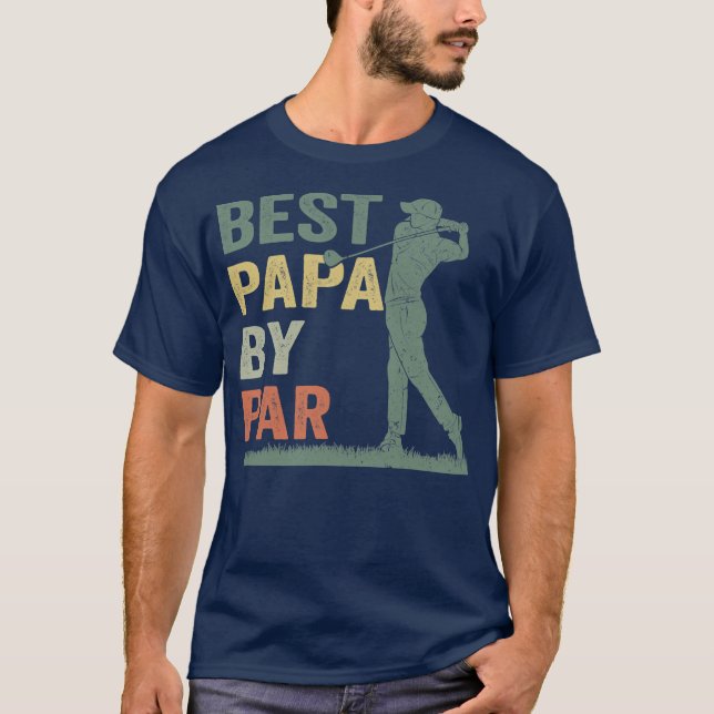 T-shirt Mens Best Papa By Par Golf Lover Papa's Papa's (Devant)
