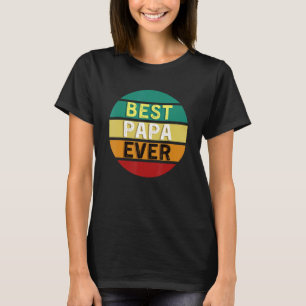 T-shirt Mens Best Papa Jamais Vintage Sunset Style Pères D