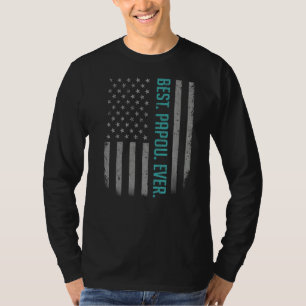 T-shirt Mens Best Papou jamais nous drapeau américain Père