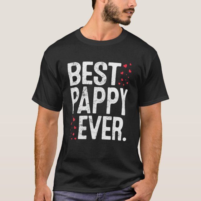 T-shirt Mens Best Pappy Ever   Pappy   Valentines Day (Devant)