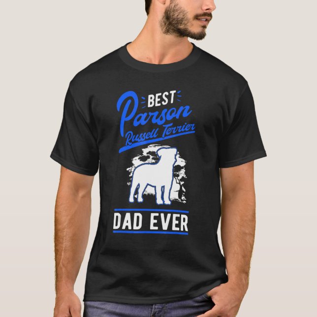 T-shirt Mens Best Parson Russell Terrier Dad Ever Parson R (Devant)