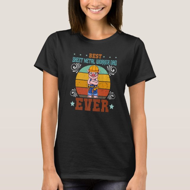 T-shirt Mens Best Sheet Metal Worker Dad Ever Locksmith Fa (Devant)