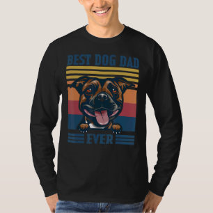 T-shirt Mens Best Staffordshire Bull Terrier Papa Ever Chi