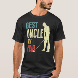 T-shirt Mens Best Uncle By Par Par Golf Fête des pères Pap