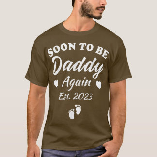 T-shirt Mens Bientôt Être Papa De Nouveau 2023 Papa Grosse