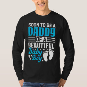 T-shirt Mens Bientôt Être Un Papa D'Un Beau Bébé Garçon D