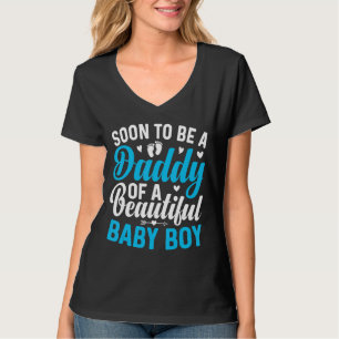 T-shirt Mens Bientôt Être Un Papa D'Un Beau Bébé Garçon D