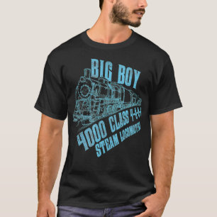 T-shirt Mens Big Boy Class Steam Locomotive Lover Trains H