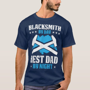 T-shirt Mens Blacksmith By Day Best Dad By Night Metalwork