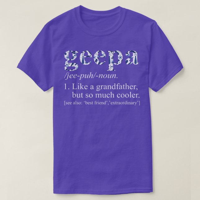 T-shirt Mens Blue Cravate Die Cool Geepa Comme un grand-pè (Design devant)