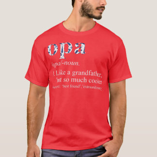 T-shirt Mens Blue Tie Die Cool Opa Like a Grandfather 