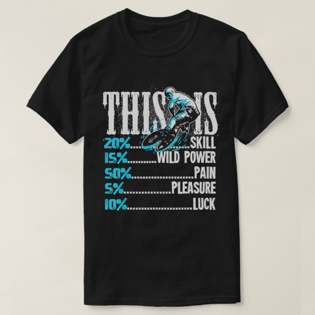 T-shirt Mens BMX Vélo Est Compétence Puissance Douleur Pla (Design devant)