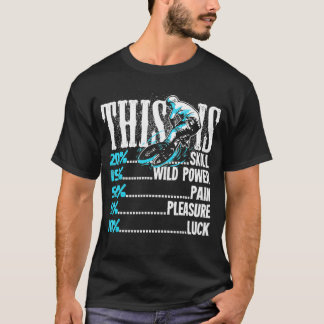 T-shirt Mens BMX Vélo Est Compétence Puissance Douleur Pla