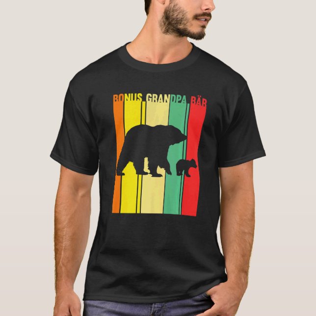 T-shirt Mens Bonus Grandpa Bär Bonus Grand (Devant)