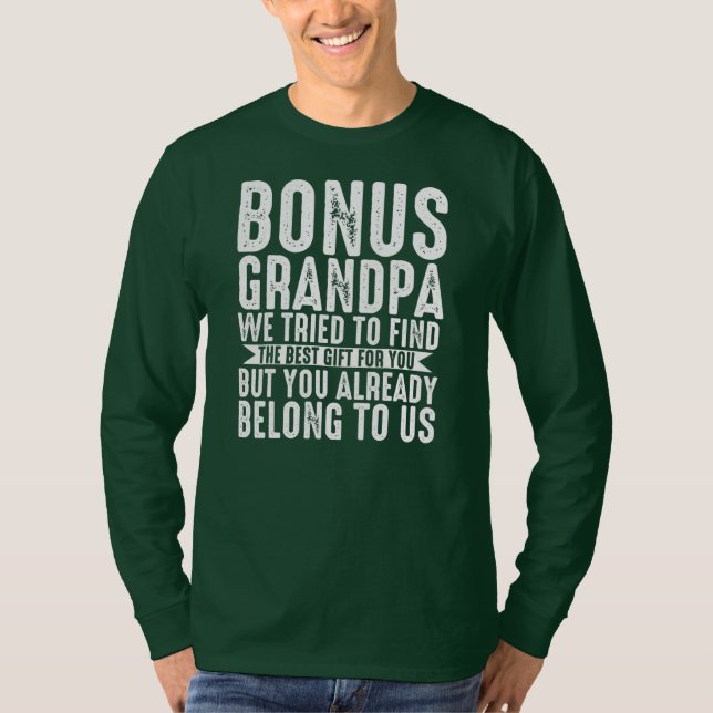 T-shirt Mens bonus grandpa we tried to find bonus grandad (Devant)