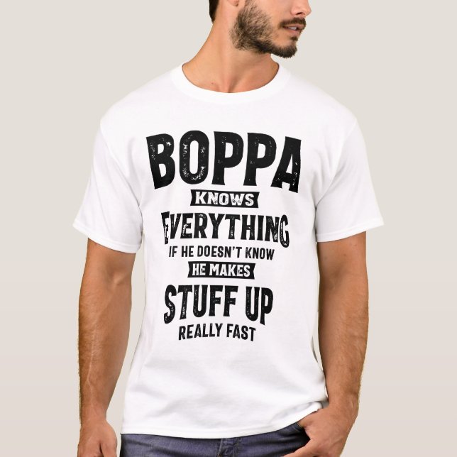 T-shirt Mens Boppa Sait Tout Ce Qui Est Amusant Boppa Gran (Devant)