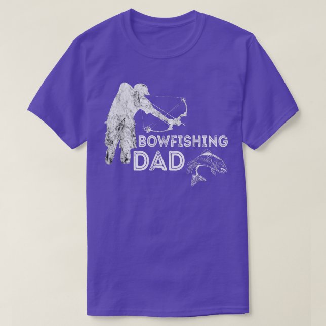 T-shirt Mens BowFishing Papa Bowpêchman Père Bowfisher  (Design devant)