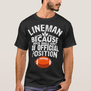 T-shirt Mens Brick Wall Position officielle Football Linem