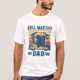 T-shirt Mens Bull Mastiff Papa Père Retro Bull Mastiff Gi