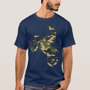 T-shirt Mens Camo Dirt Vélo Motocross Racing Premium