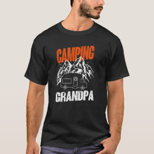 T-shirt Mens Camping Grandpa  Camper Caravan  Camping 8