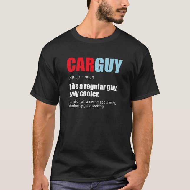 T-shirt Mens Car Guy Car Guy Guy Définition Gear Head Car  (Devant)