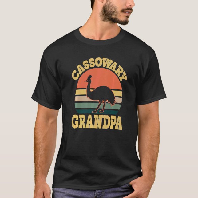T-shirt Mens Cassowary Grandpa Cute Cassowary Family Party (Devant)