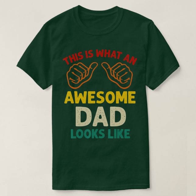 T-shirt Mens C'est ce qu'un papa génial ressemble à un ven (Design devant)