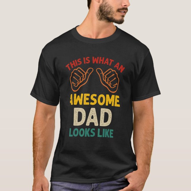 T-shirt Mens C'Est Ce Qu'Un Père Awé Ressemble À Fathe (Devant)