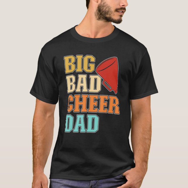 T-shirt Mens Cheer Coach Big Bad Cheer Dad (Devant)