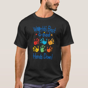 T-shirt Mens Colorful Little Hands Worldu2019s Best Dad Ha