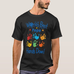T-shirt Mens Colorful Little Hands Worldu2019s Best Pepe H
