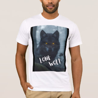 T-shirt mens (conception de loup solitaire)