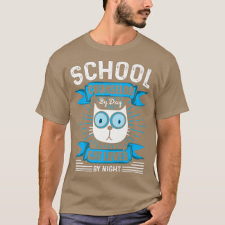 T-shirt Mens Conseillère De L'École Par Amoureux des chats