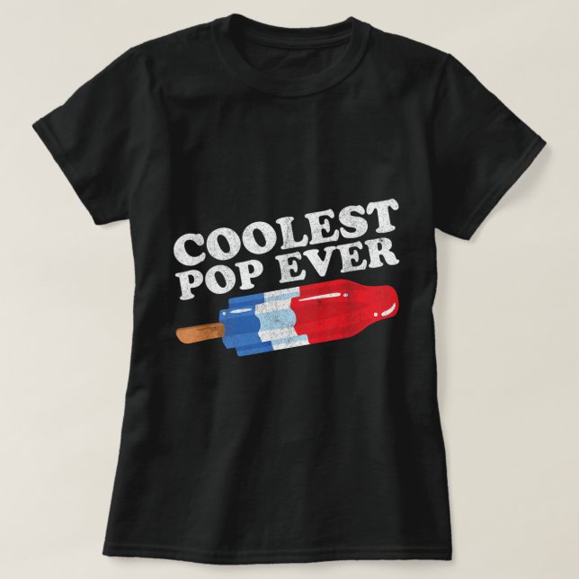 T-shirt Mens Coolest Pop jamais Popsicle Funny Retro Bomb  (Design devant)