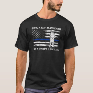 T-shirt Mens Cop Est Un Honneur Être Un Père Est Un Cop Sa
