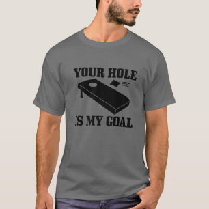 T-shirt Mens Cornhole Ton Trou Est Mon But Funny Cornhole