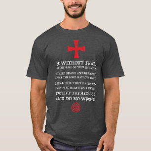 T-shirt Mens Crusader Knight  Knights Templar Code T   Hol