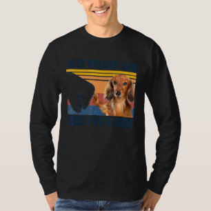T-shirt Mens Dachshund Longhair Meilleur père Wiener jamai