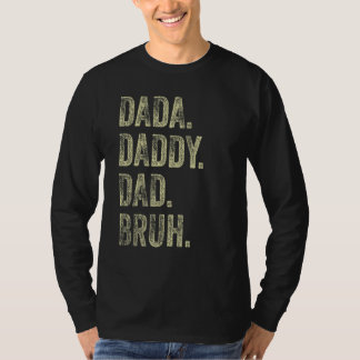 T-shirt Mens Dada Papa Papa Bruh Père Et Enfants Fille Gar