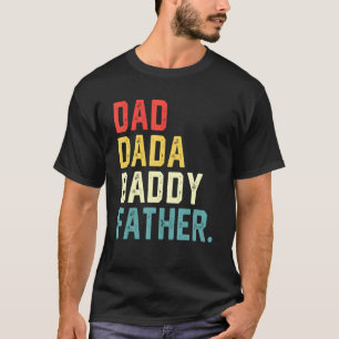 T-shirt Mens Dada Papa Papa Papa Père Fête des pères Vinta