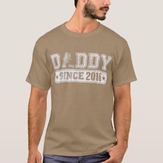 T-shirt Mens Daddy Depuis 2016 T Fête des pères Nouveau Pa