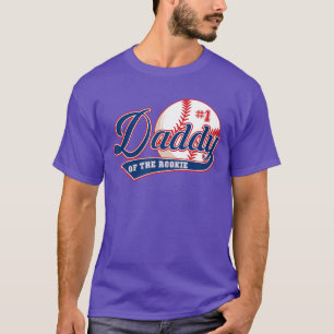 T-shirt Mens Daddy of Rookie of Year st Birthday Baseball