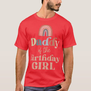 T-shirt Mens Daddy of the Birthday Girl Boho Rainbow Party