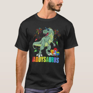 T-shirt Mens Daddysaurus Anniversaire Rex Dinosaur Daddy S