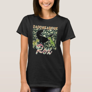 T-shirt Mens Daddysaurus Rex Fun Camouflage Design