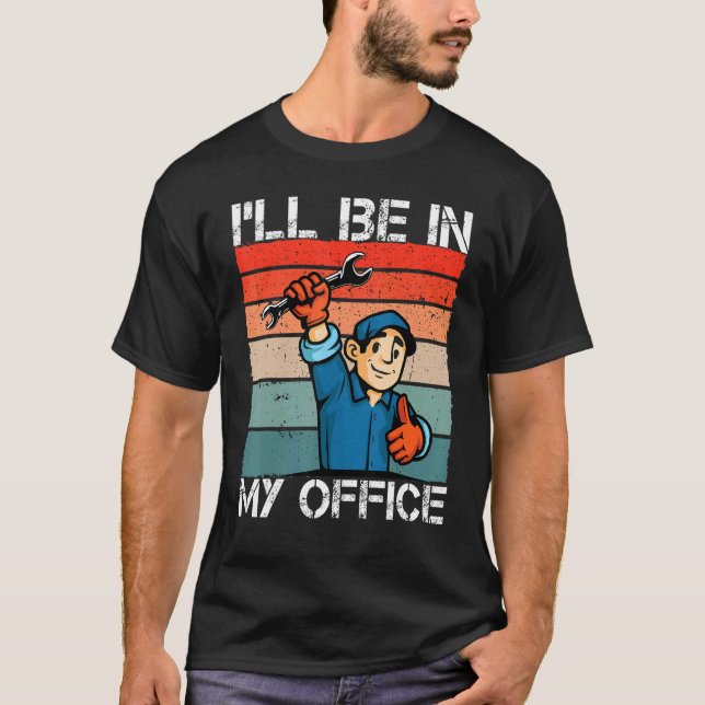 T-shirt Mens Dans Mon Garage De Plomberie do-it-yourself P (Devant)