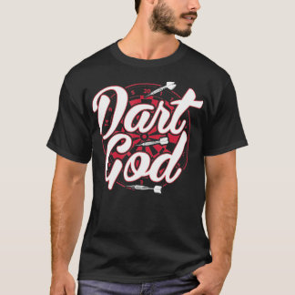 T-shirt Mens Dart God Funny Dart Cadeau
